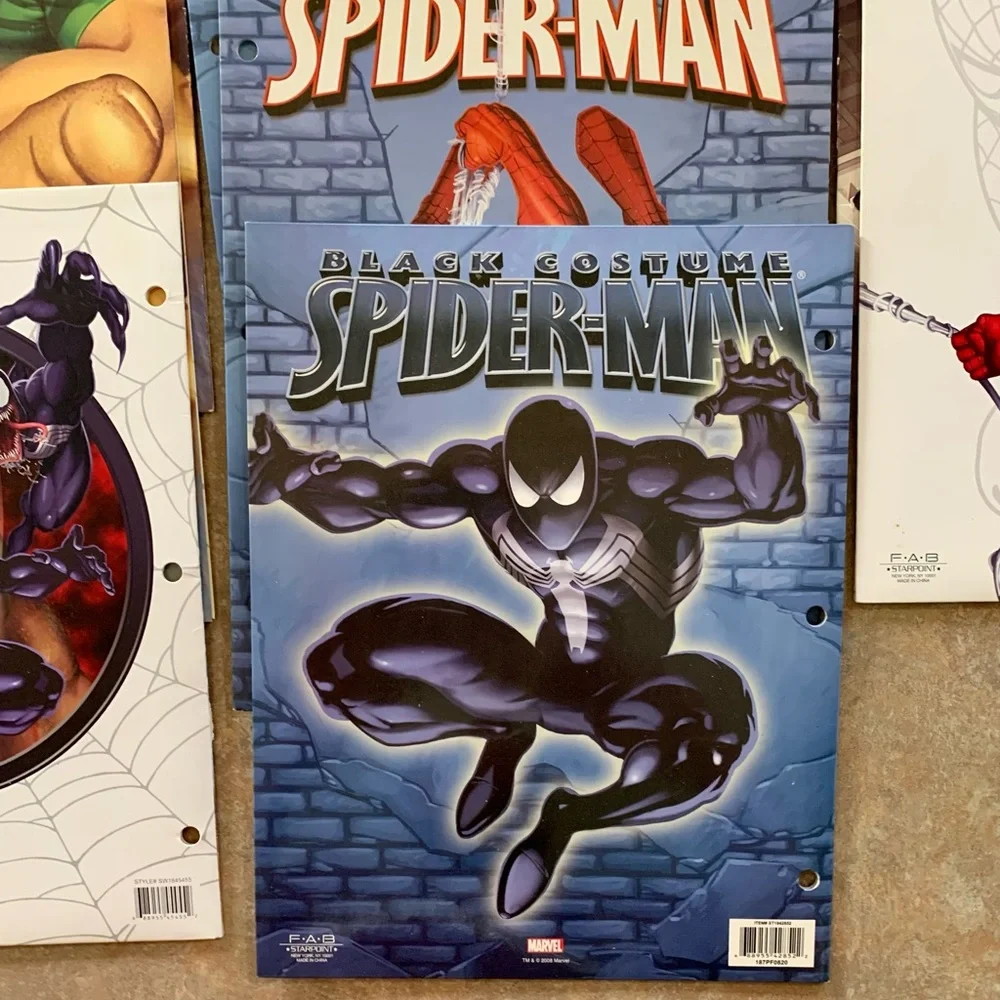 Near Vintage (2008) Lot Of Seven Spider-Man Folders